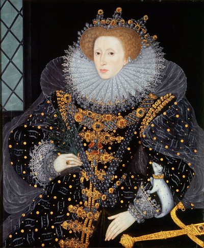 Het Hermelijnportret van Elizabeth I van Engeland door William Segar